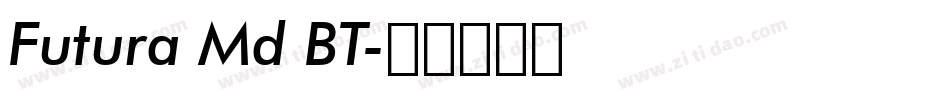 Futura Md BT字体转换